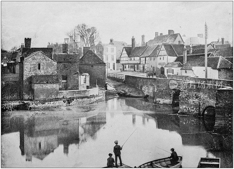 英格兰和威尔士的古老黑白照片:图克斯伯里