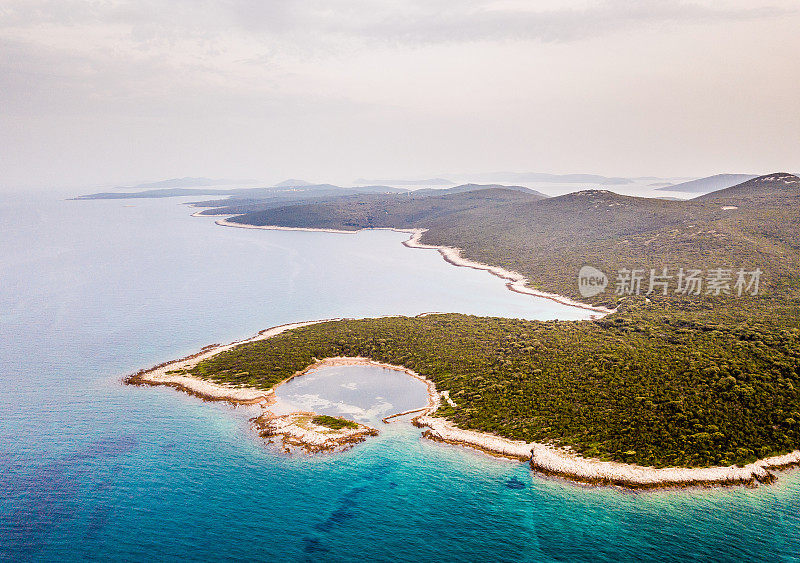 海岸线鸟瞰图