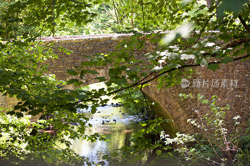 英国多塞特郡波贝克岛的石河桥