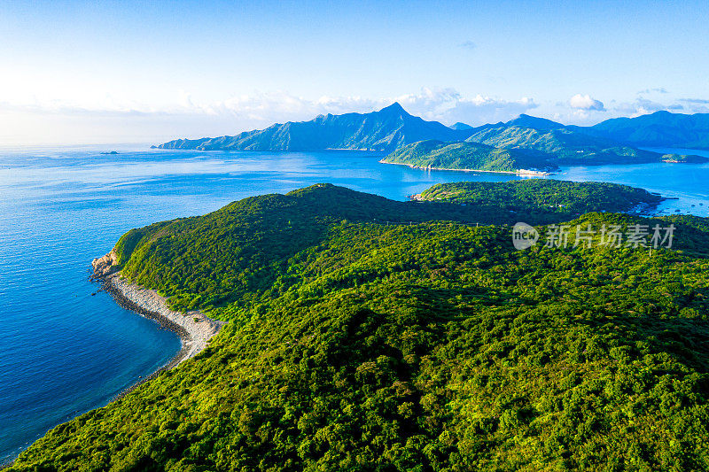 鸟瞰位于西贡的塔门或草岛海景