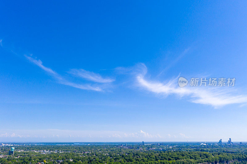 鸟瞰图尼亚加拉瀑布地区和尼亚加拉湖，安大略省，加拿大