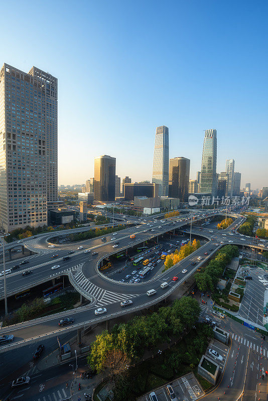 北京中央商务区高楼大厦天际线，北京中国城市景观