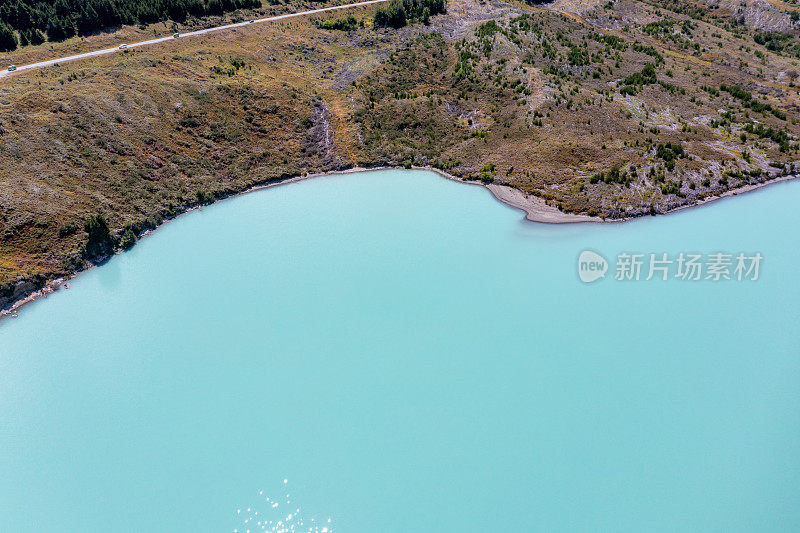 普卡基湖和南阿尔卑斯山，库克山路，本奥豪，新西兰80号州公路