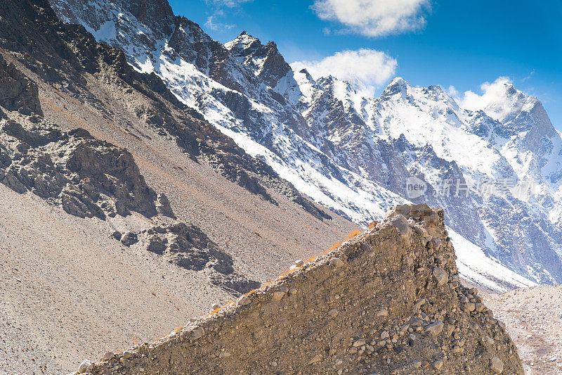 近巴基斯坦雪山在巴基斯坦北部自然全景