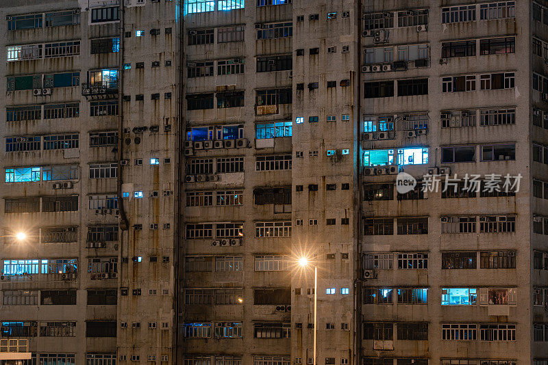 香港城市工业建筑外观