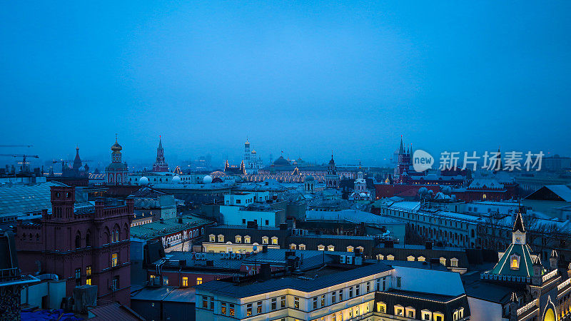 莫斯科市中心鸟瞰图