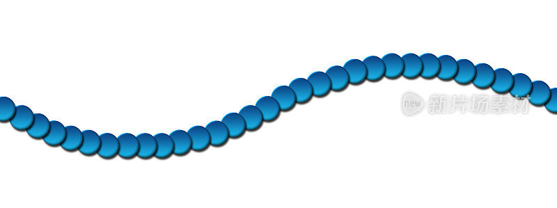 抽象背景的波形与重叠的蓝色圆圈
