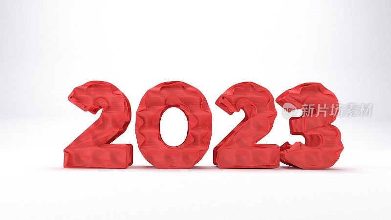 圣诞贺卡背景与抽象形状2023白色文字