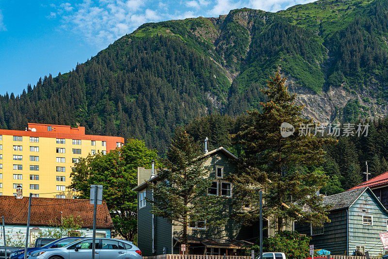 朱诺老城区街景，阿拉斯加，美国