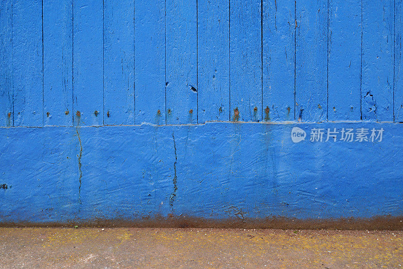背景蓝色复古垃圾木板旧风化木板经典真正的壁纸