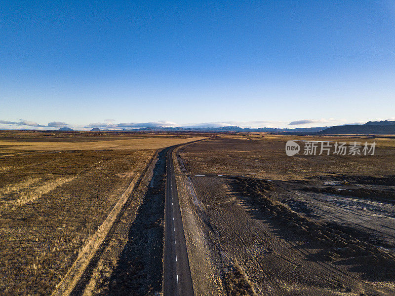 冰岛的火山景观