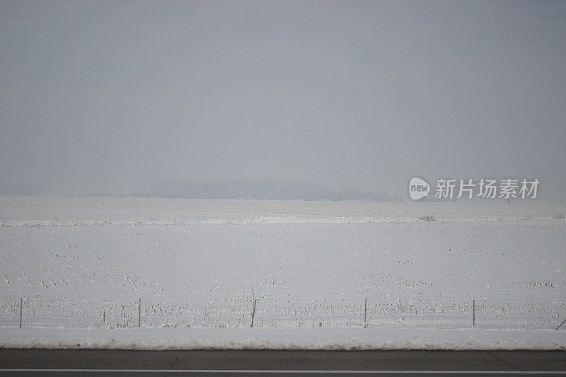 冬天雪风景画