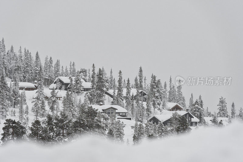 滑雪胜地的小屋