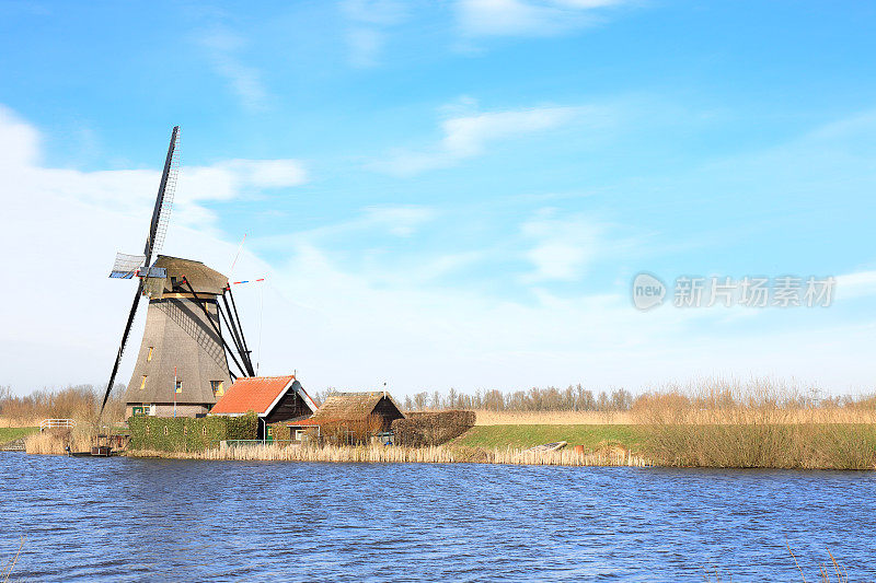 风车在Kinderdijk