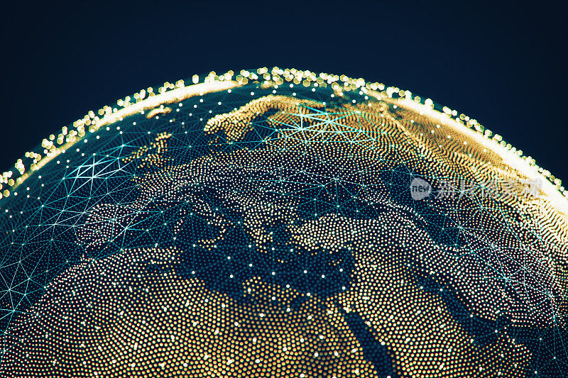 抽象的全球网络-欧洲
