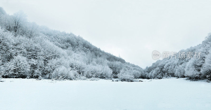 壮观的雪山全景图