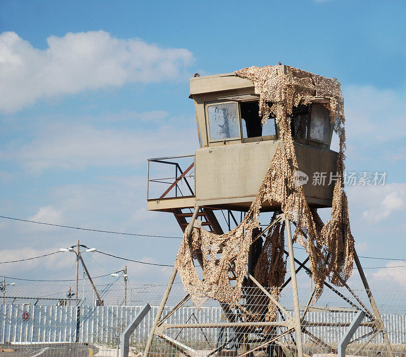 位于约旦河西岸的以色列军事瞭望塔