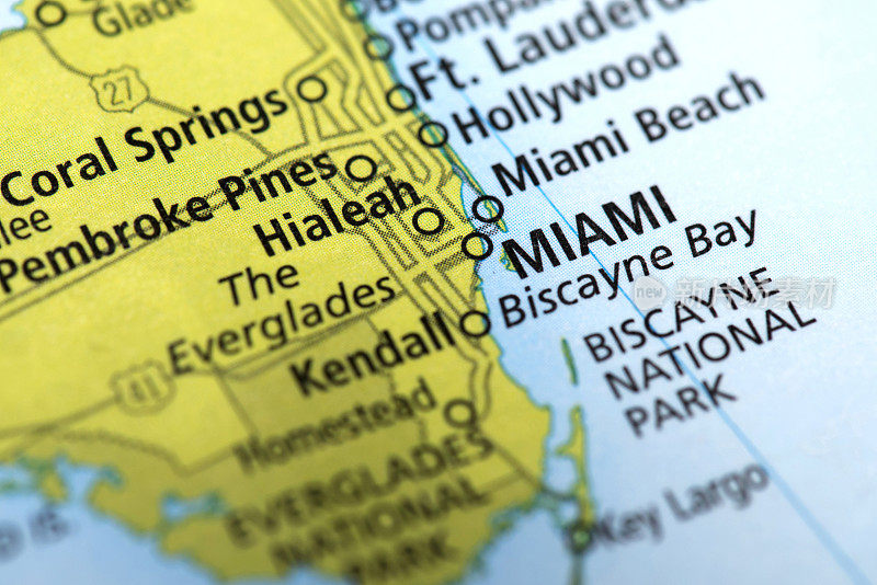 美国佛罗里达州迈阿密地图