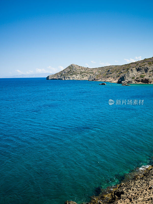 希腊地中海沿岸克里特岛