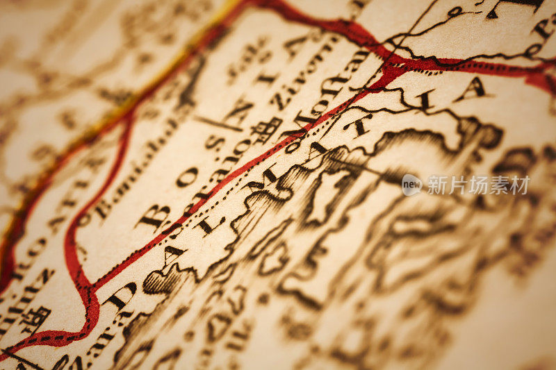 达尔马提亚的古董地图