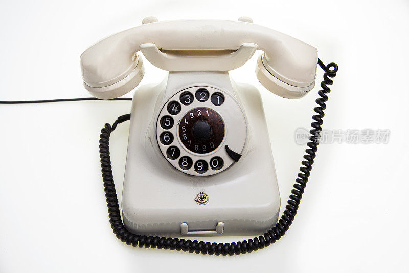 复古的白色的电话