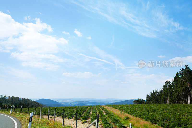 Sauerland全景图和Schmallenberg地区