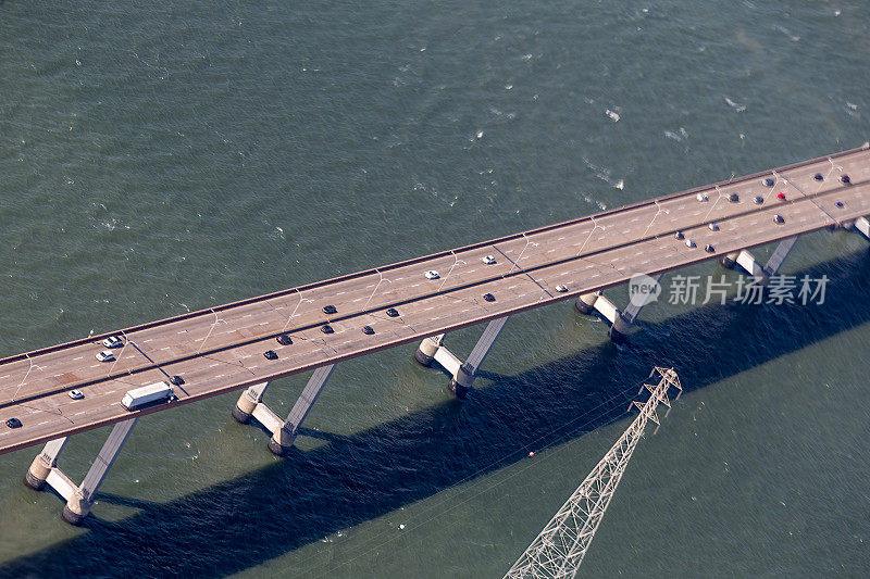 圣马特奥海沃德大桥鸟瞰图