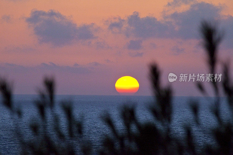 海上日落