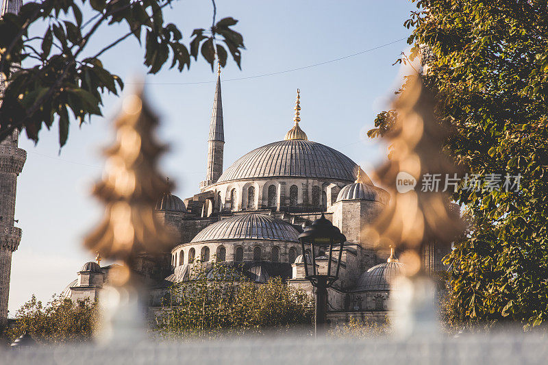 苏丹艾哈迈德卡米-蓝色清真寺在伊斯坦布尔