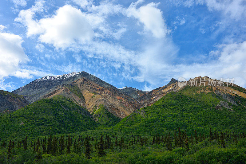 阿拉斯加的风景山