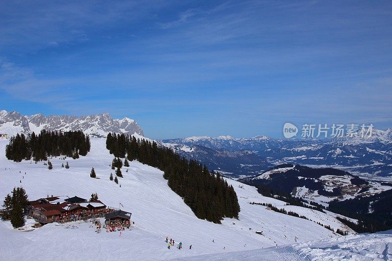 奥地利基茨比勒阿尔彭的威斯特多夫滑雪场