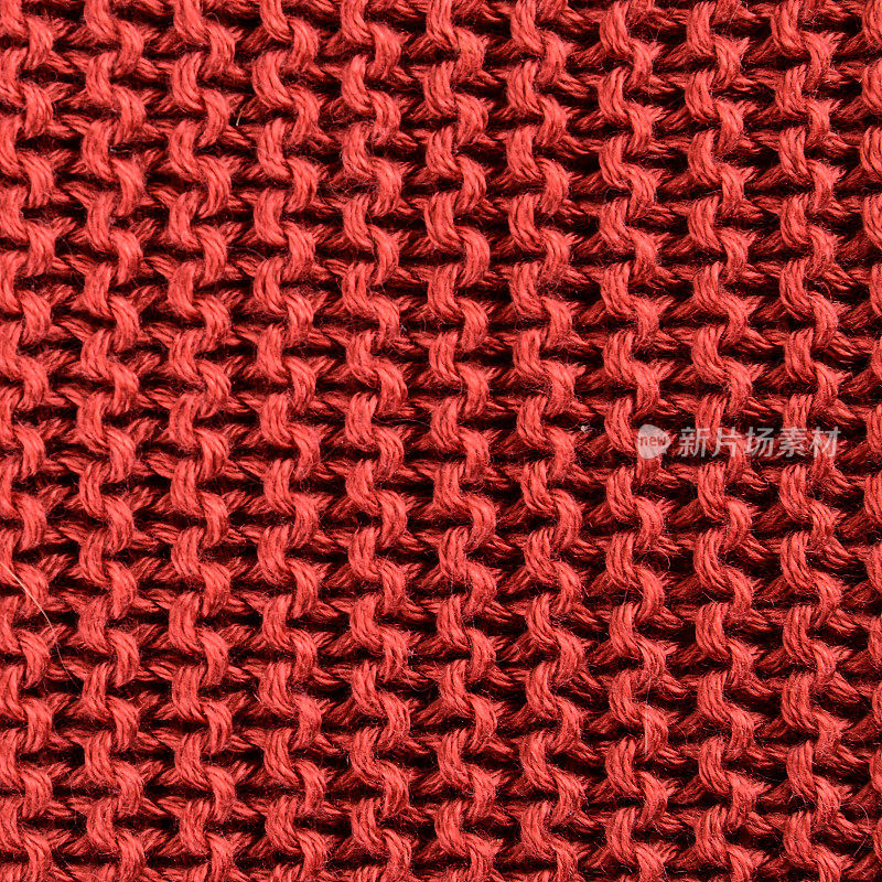 精细编织的红色环形织物背景