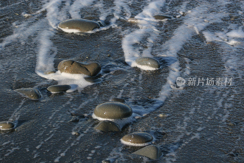 海浪中的小岩石