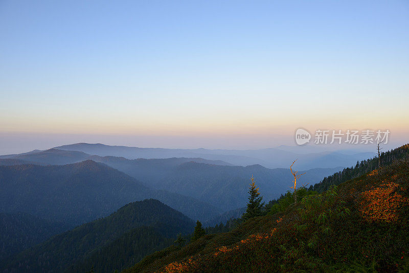 大烟山国家公园从勒孔特山观看