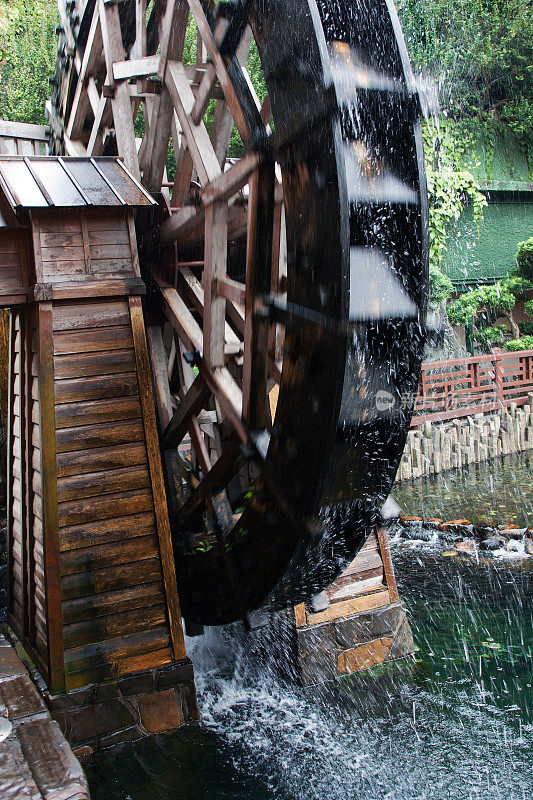 香港花园水车的车轮