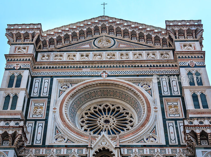 佛罗伦萨大教堂正面，托斯卡纳，意大利