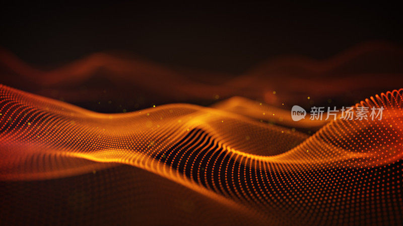 橙色网络浮雕3D渲染与自由度