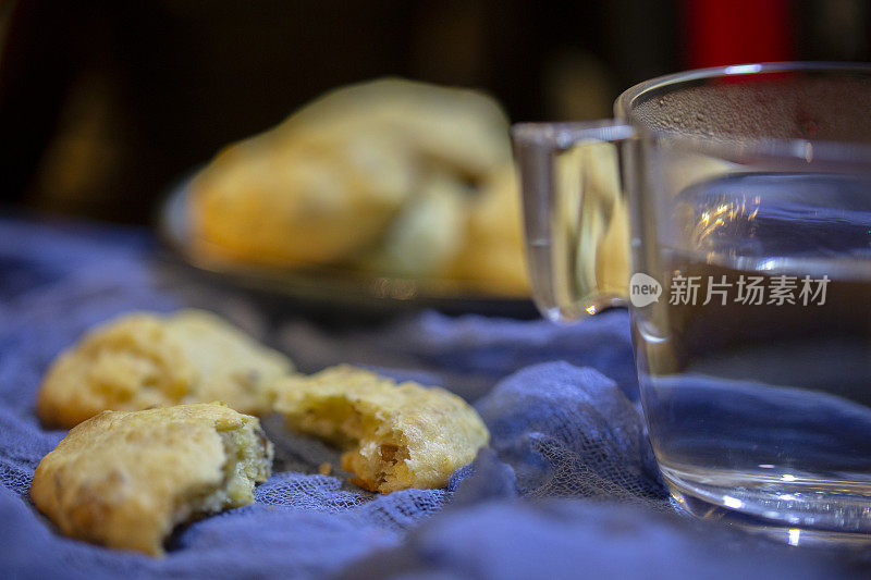 家里烤核桃饼干和下午茶