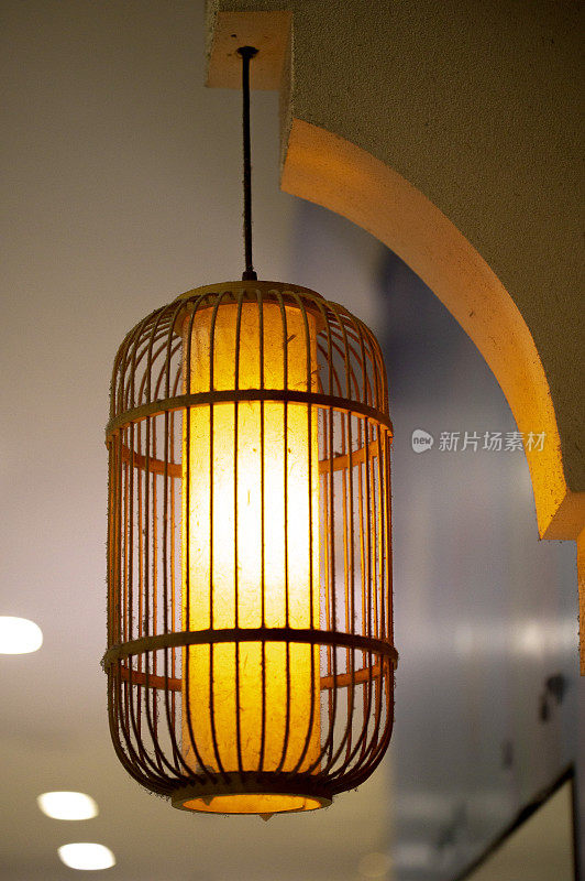 中式传统竹制灯笼