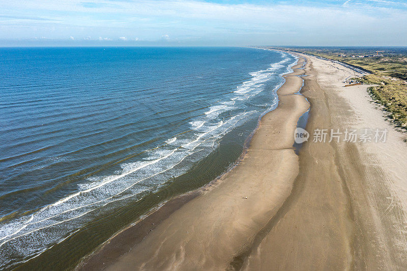 海景和海滩，荷兰海岸