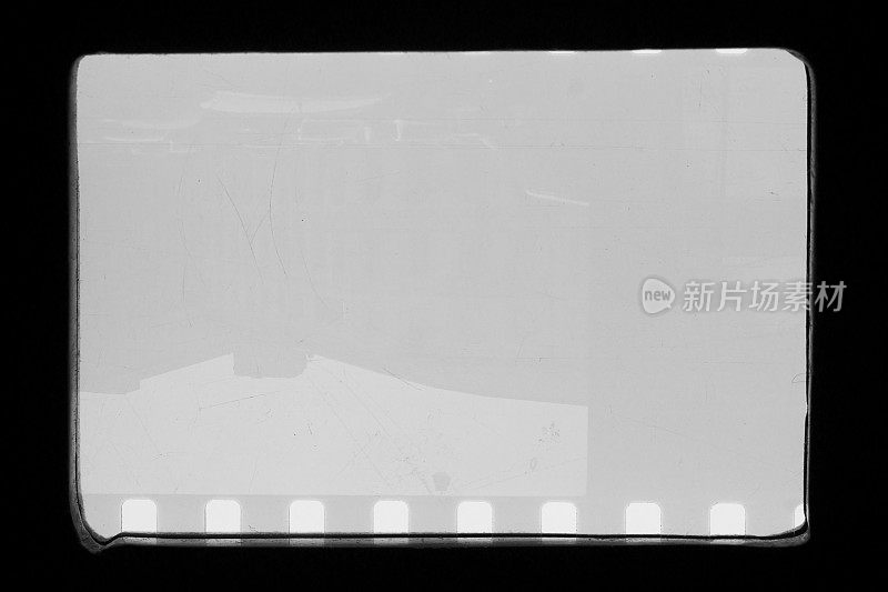 35mm负片照片胶片条纹帧粗砂扫描片。