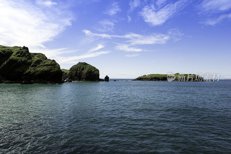 康沃尔的Mullion海湾海岸线