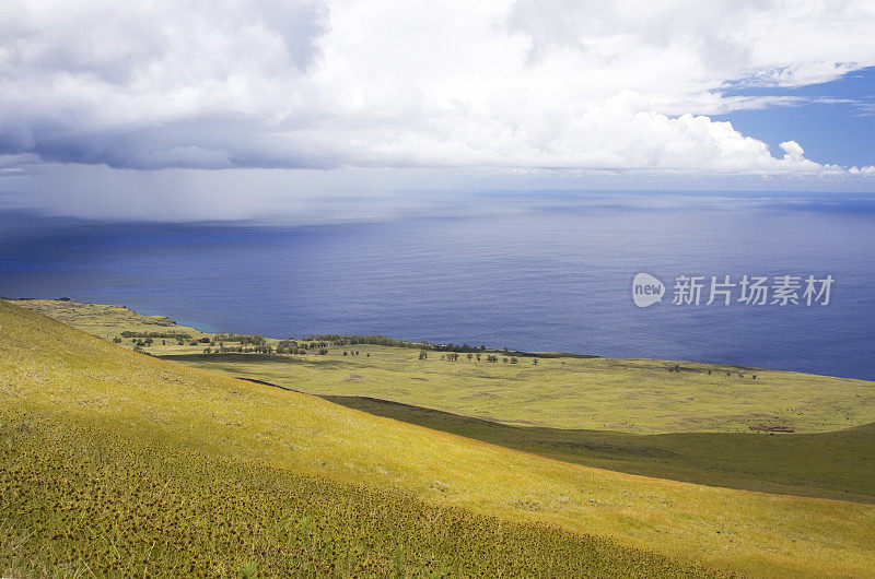 复活节岛的观点。太平洋