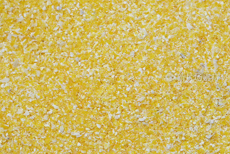 金色玉米粥或玉米粉的背景