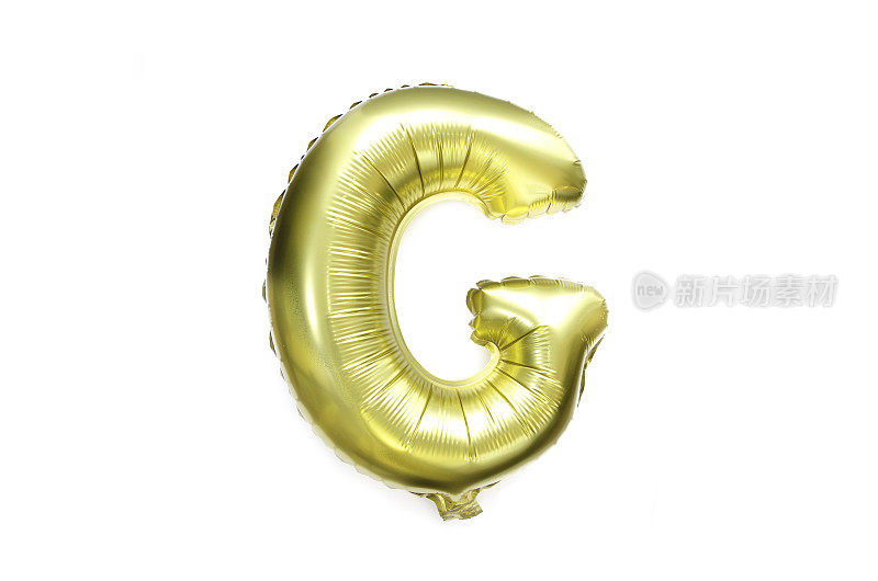 金色字母箔气球字母G