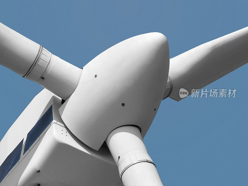 替代能源-特写风力涡轮机
