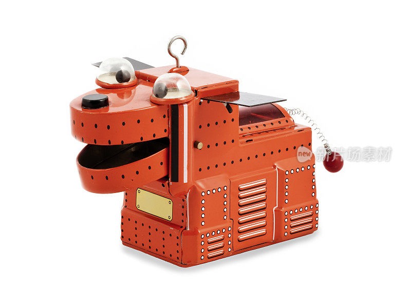 红色金属狗玩具机器人
