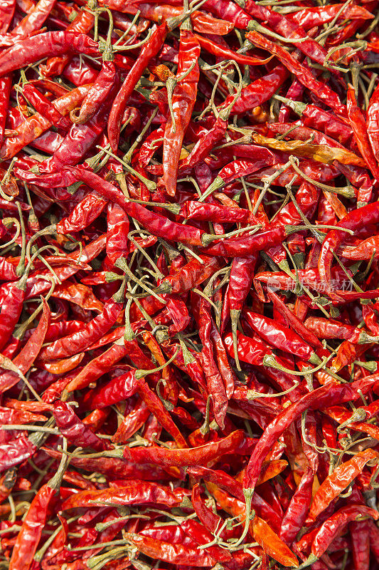 印度出售的干红辣椒
