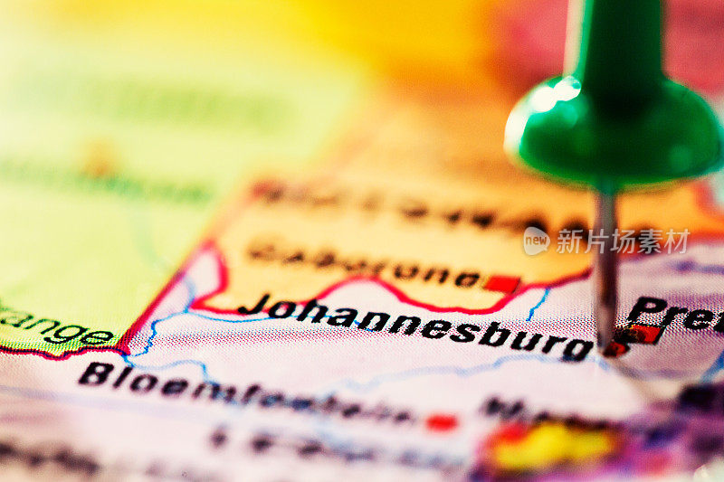 约翰内斯堡在南非地图上的精确位置