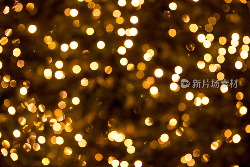 散焦圣诞树灯装饰